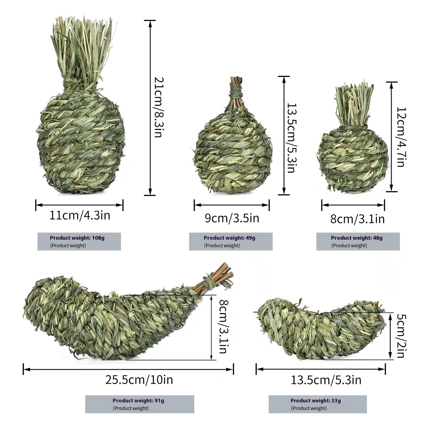 Diferentes juguetes para aliviar la congestión nasal de los conejos. Una variedad de hierba timotea. Suministros para mascotas. Bocadillos para morder y roer molares de Totoro para conejillos de indias.