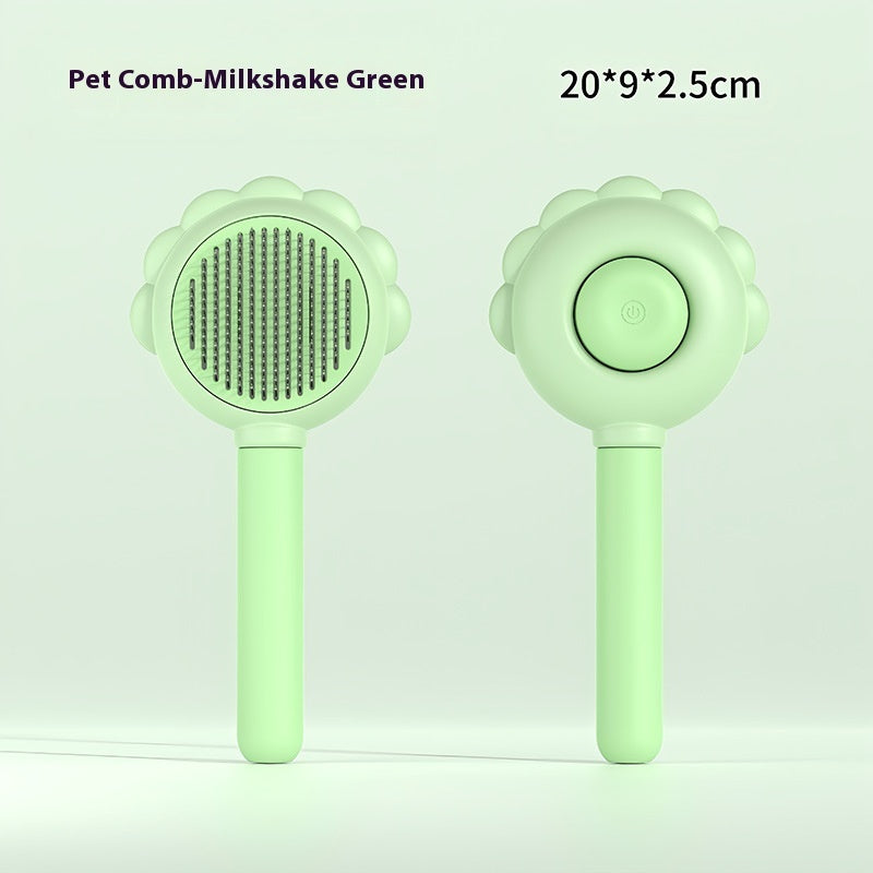 2 en 1 auto-nettoyant chien brosse peigne avec Spray animaux de compagnie toilettage épilateur peignes brosse flottante cheveux brosse de toilettage pour animaux de compagnie produits pour animaux de compagnie