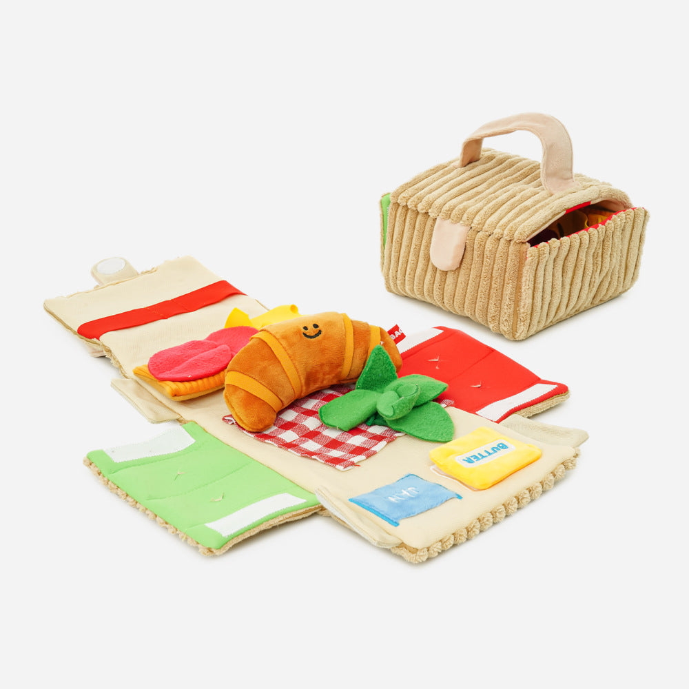 Caja de picnic Juego de croissant Juguete para mascotas