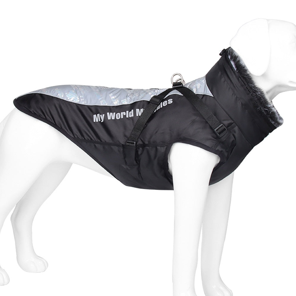 Veste chaude et imperméable réfléchissante pour gros chien, vêtements pour animaux de compagnie