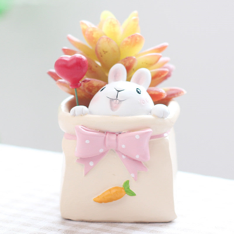 Animal cartoon flower pot