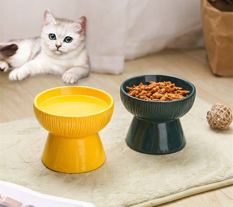 Grand bol de nourriture pour chat en céramique