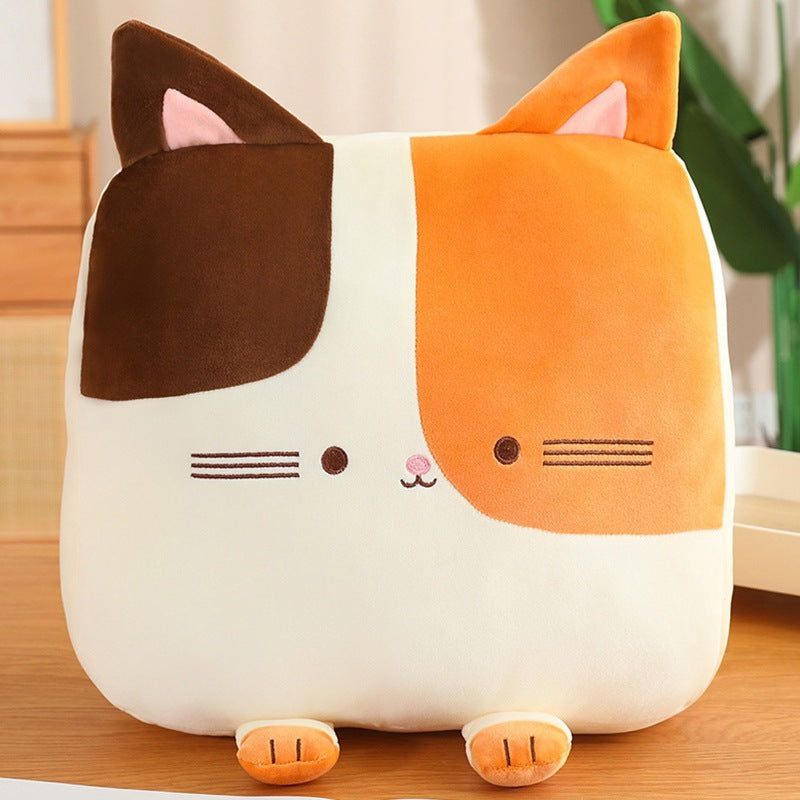 Square Cat Pillow Sleeping Plush Doll