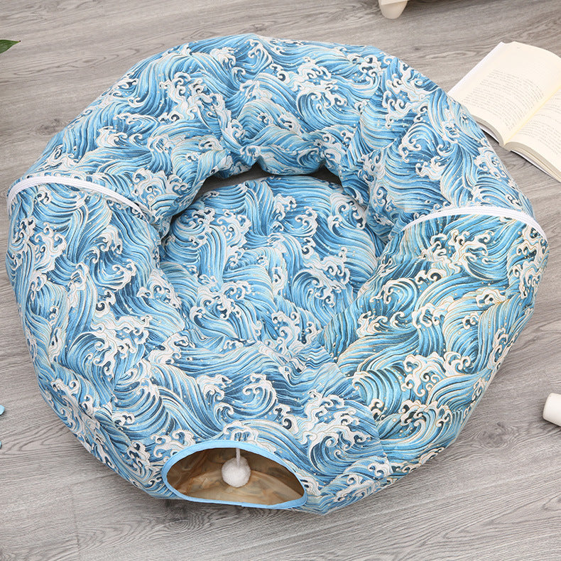 The New Pet Cat Tunnel Sleeping Nest Can Accommodate Folding Cat Channel Intellectual Cat Toy