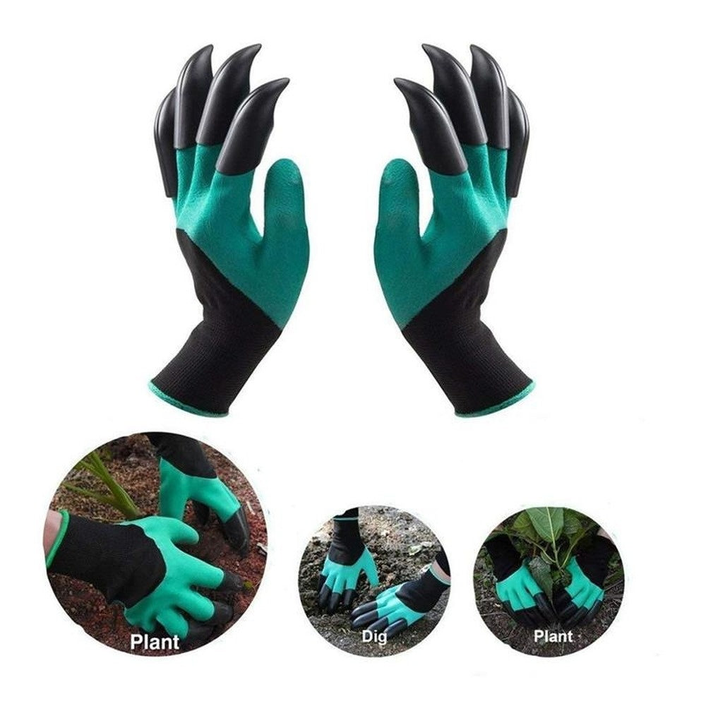 Guantes de jardín con garras, guantes de jardín impermeables para cavar y plantar, guantes de jardinería transpirables para trabajos en el jardín