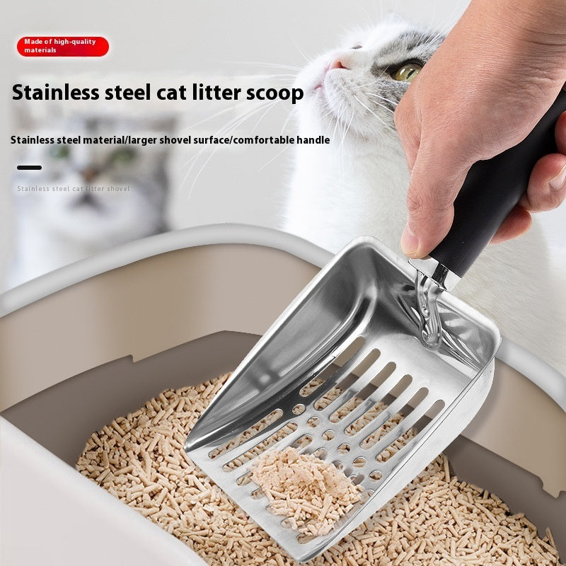 Stainless Steel Metal Cat Litter Scoop Large Pet Shovel