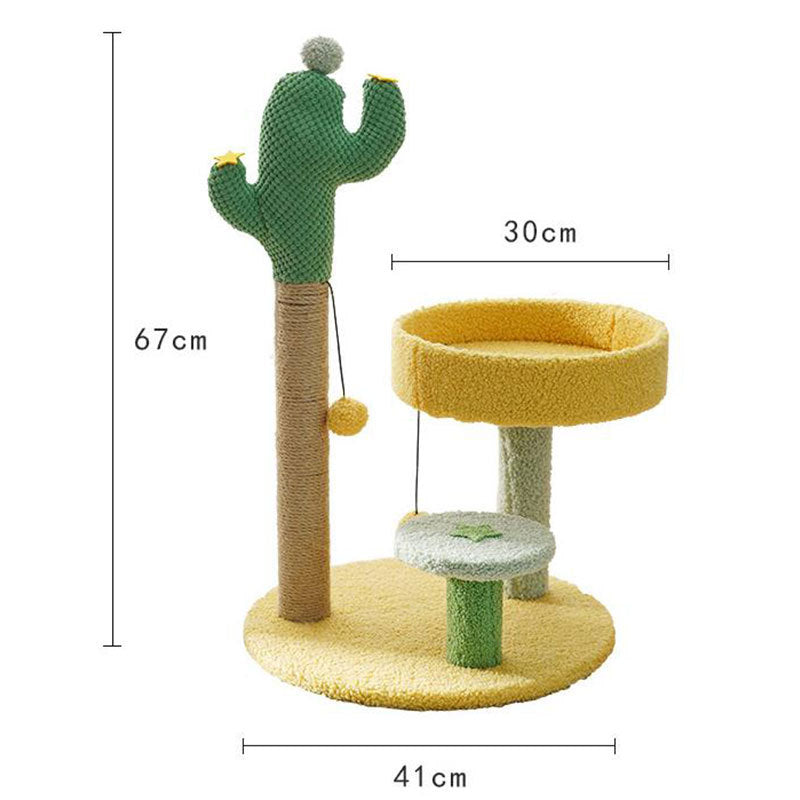 Cactus Climbing Frame Cat Sisal Hemp Column Grinding Claw