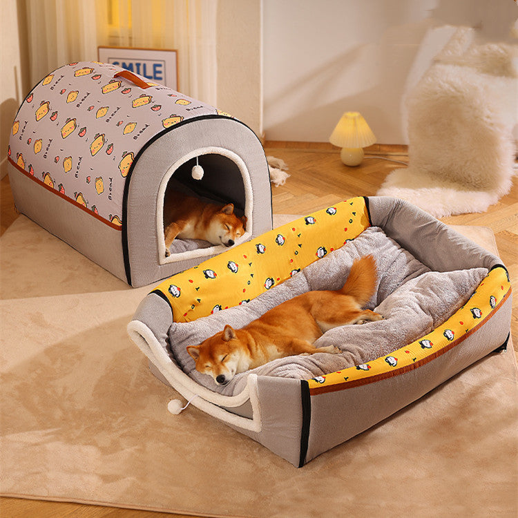 Warm Enclosed Removable And Washable Corgi And Shiba Inu House