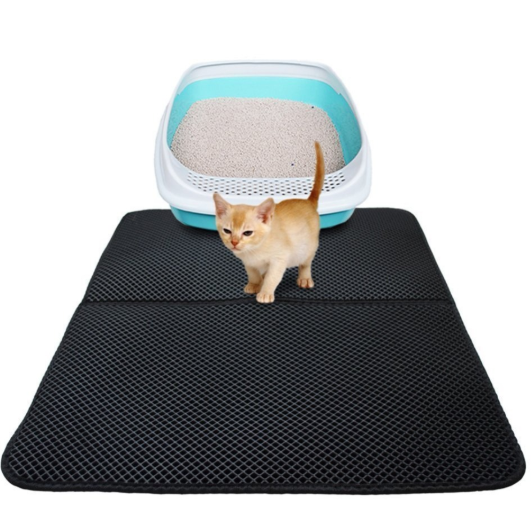 Tapis de litière imperméable pour chat de compagnie EVA Double couche litière pour chat piégeant la litière pour animaux de compagnie tapis de chat tampon propre produits pour chats accessoires