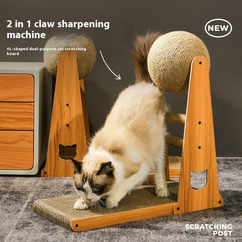 Cat Scratch Board Wear-resistant Non-dandruff Vertical Sisal Scratch-resistant Self-Hi Relieving Stuffy Scratching Board Toy