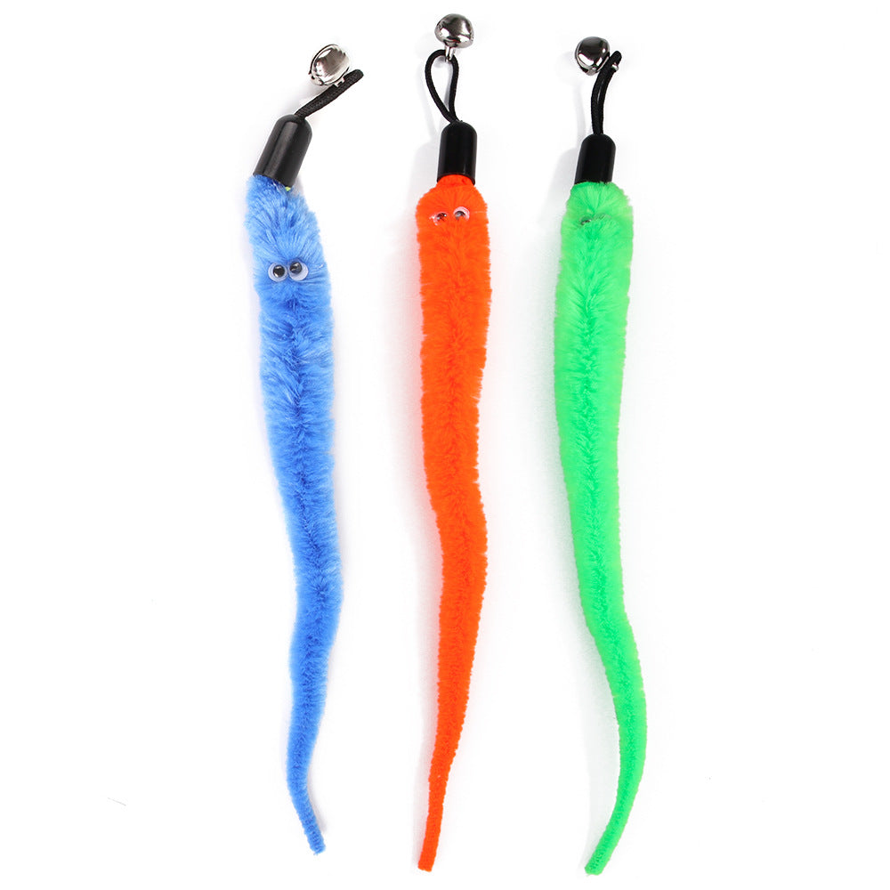 Juguete para gatos, pluma, campana retráctil, repuesto, cabezal de pesca, caña de pescar, juego de 12 piezas