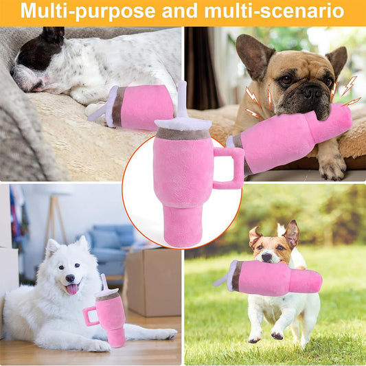 Juguete con sonido para perros con asa y taza