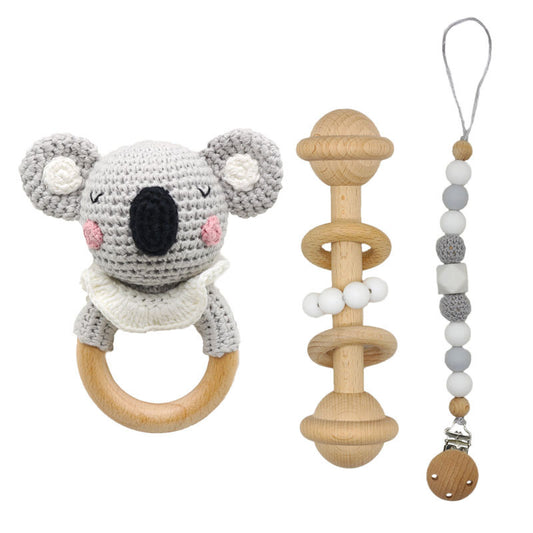 DIY Crochet Molar apaciguar juguete Koala Animal Molar Stick bebé mordedor Kit