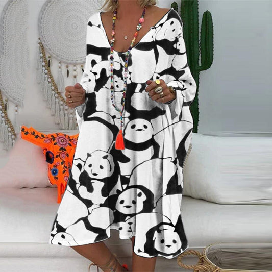 Vestido estampado animal