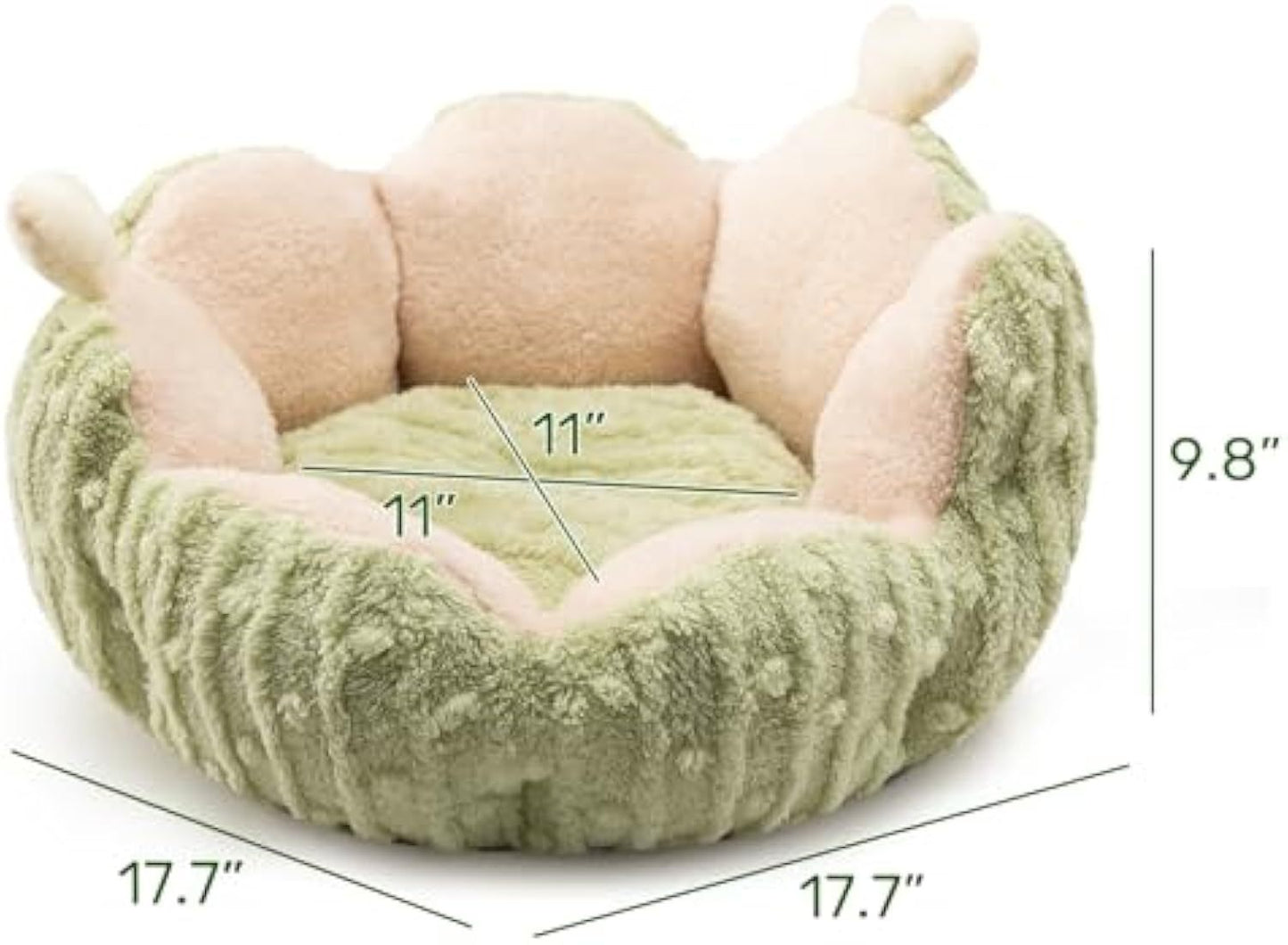 Lits apaisants pour chats Hollypet pour chats d'intérieur Lits mignons pour animaux de compagnie en forme de cactus Lit moelleux pour chiots Lit antidérapant pour très petit chien