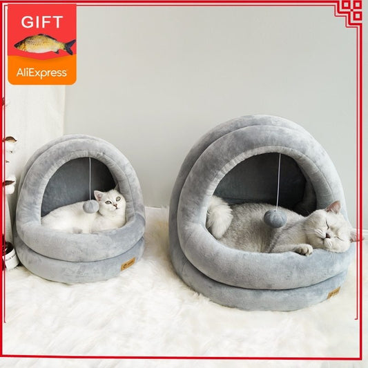 Niche pour chat de haute qualité, lit pour chaton, animal de compagnie, tapis de canapé, lit confortable, jouet pour chien, pour petit chenil, maison, grotte, nid de couchage, produits d'intérieur