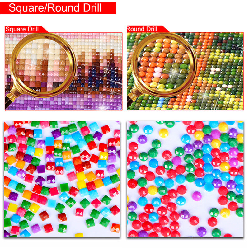 Square Round Diamond 5D DIY Diamond Painting Forest Animals Embroidered Cross Stitch 5D Home Decoration Gift