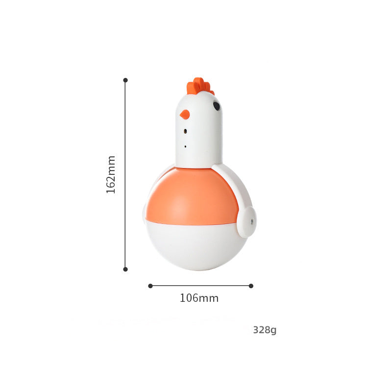 Jouet électrique pour chat en forme de poulet en verre avec son laser