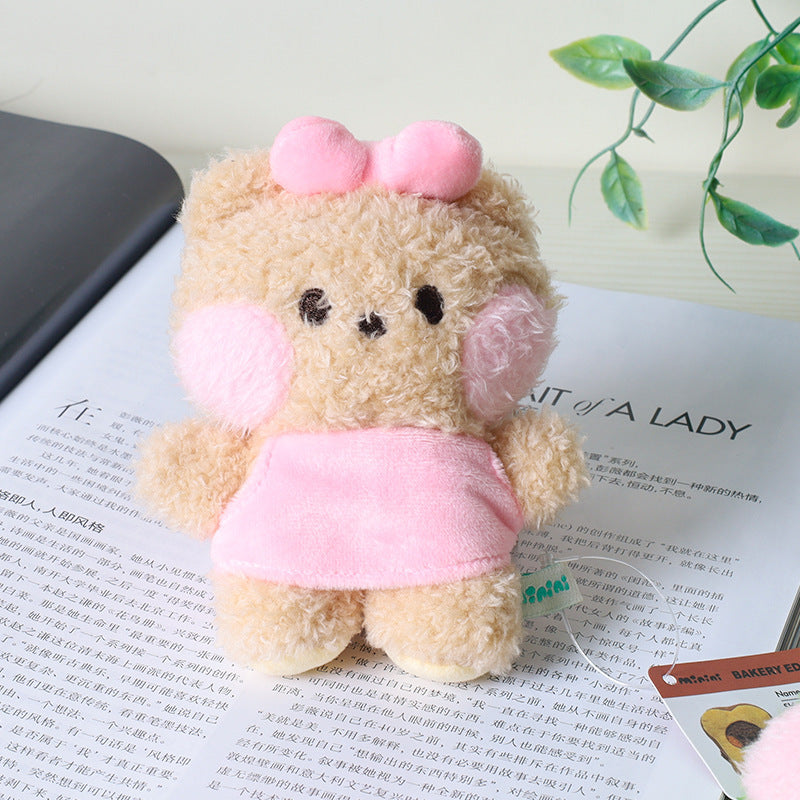 Bread Little Bear Plush Toys Cute Yellow Chicken Frog-shaped Wallet Package Pendant Rabbit Doll Keychain Ornaments