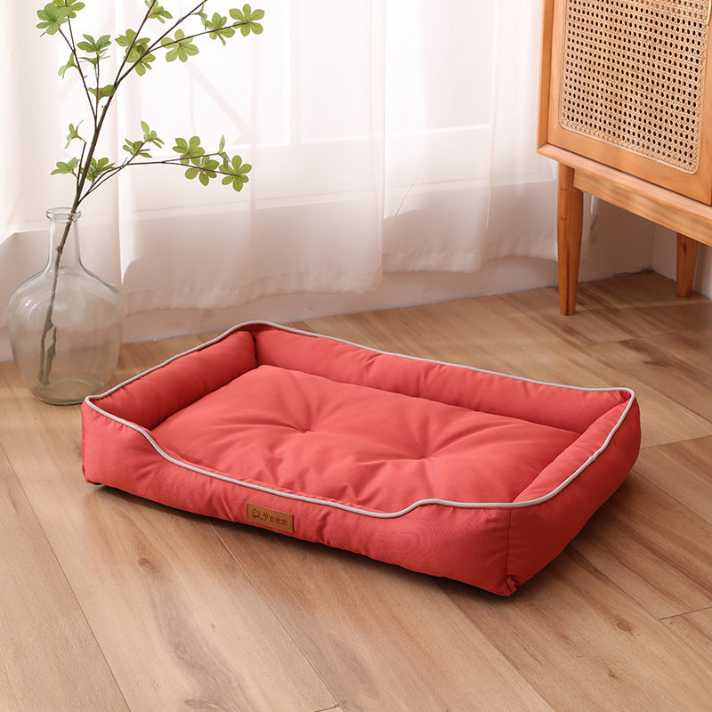 Lit de luxe pour chien résistant aux rayures et à l'usure, coussin imperméable pour animal de compagnie, nid pour chat, coussin doux à rebond élevé, canapé pour chiens