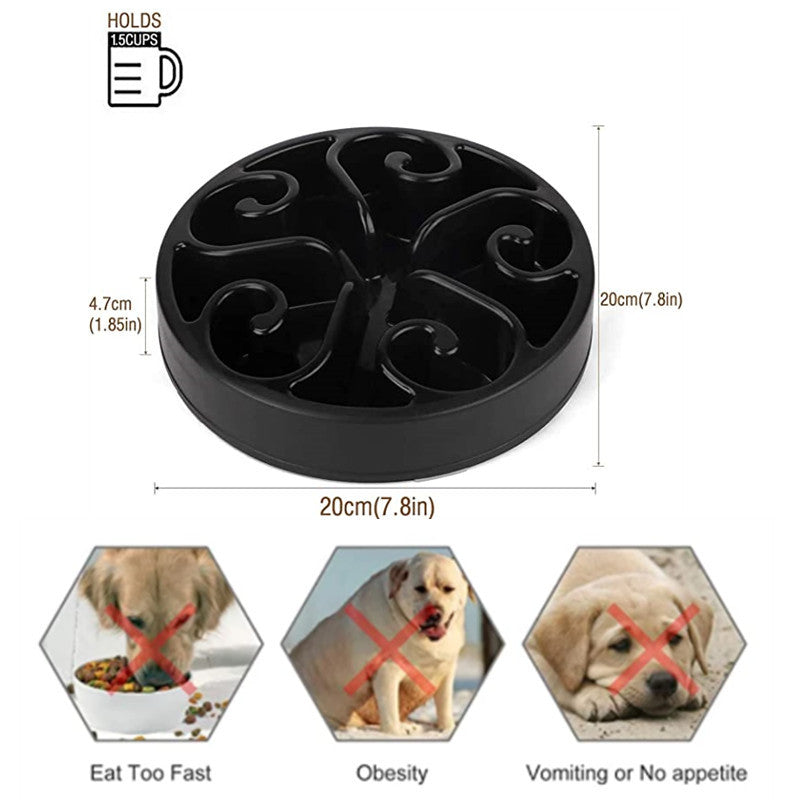 Gamelle pour chien de compagnie, gamelle pour alimentation lente, antidérapante, anti-déglutition, gamelle écologique pour chiens de grande, moyenne et petite taille, mesure pour chiots