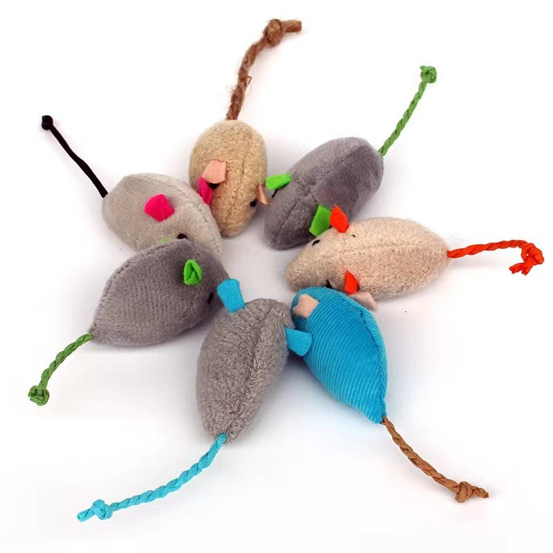 Jouet de Simulation de petite souris pour chat, jouet à la menthe, en peluche résistant aux rayures, fournitures pour animaux de compagnie