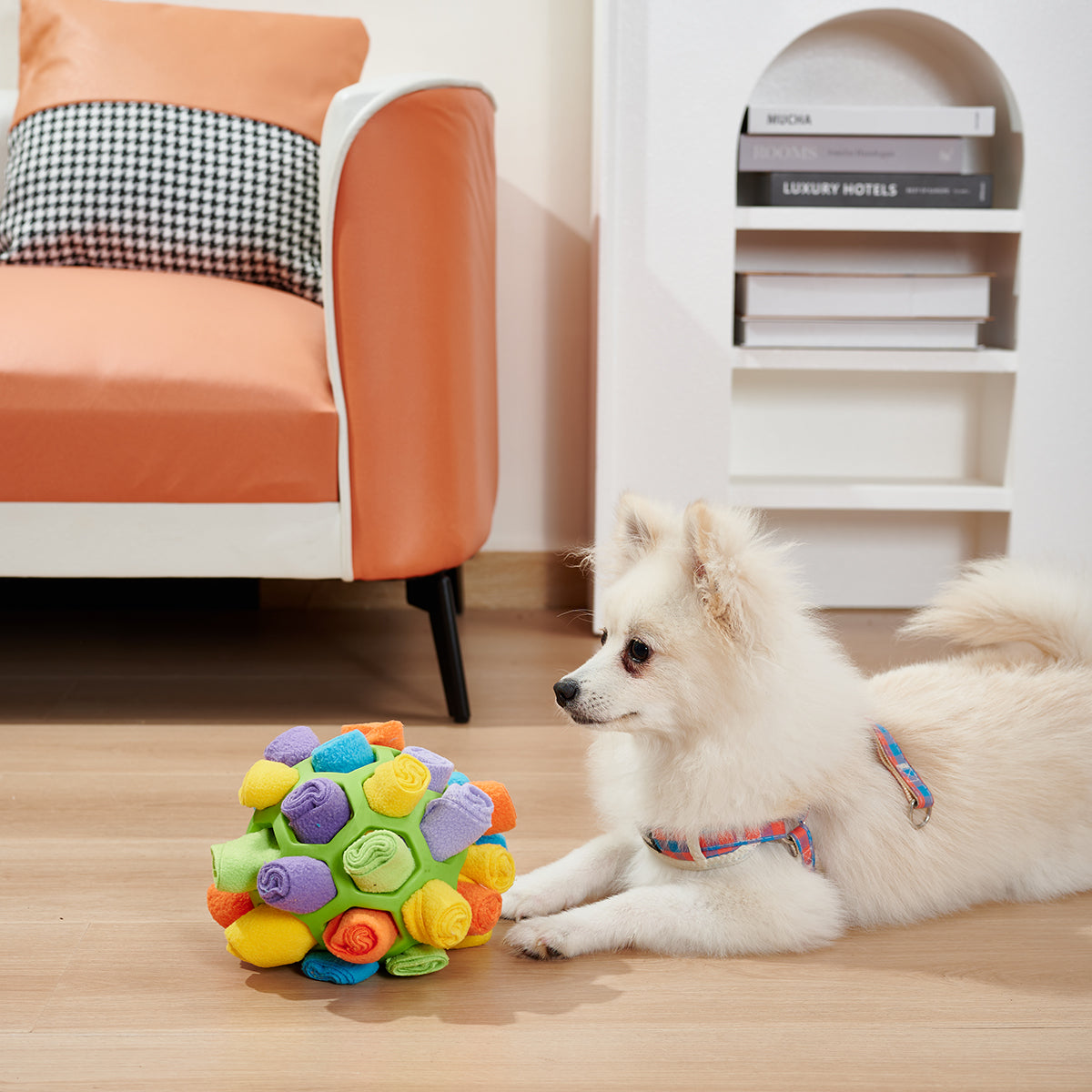 Juguetes de rompecabezas con pelota para olfatear perros, aumenta el coeficiente intelectual, alimentador de dispensación lenta, juguete para olfatear, juego de entrenamiento para mascotas, juguete de inteligencia 