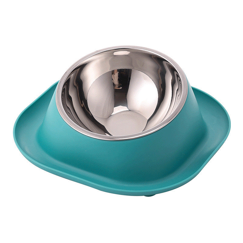 Anti-ant Cat Bowl Stainless Steel Oblique Mouth Anti-leakage Cat Food Holder Anti-tumble Pet Supplies