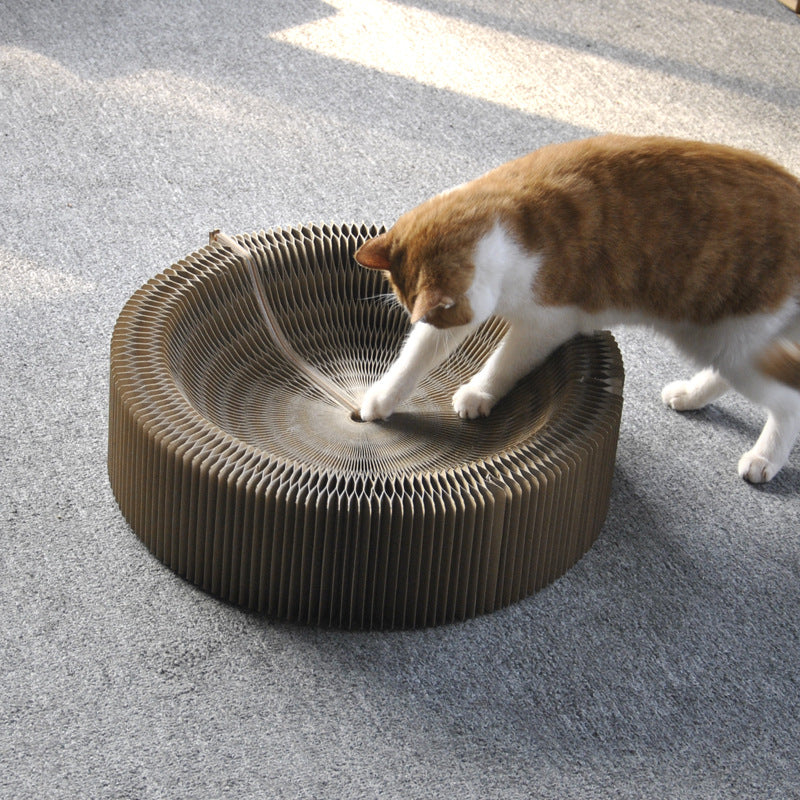 Tablero rascador corrugado, nido de órgano, juguete grande plegable para gatos, sacapuntas de garras, suministros para mascotas