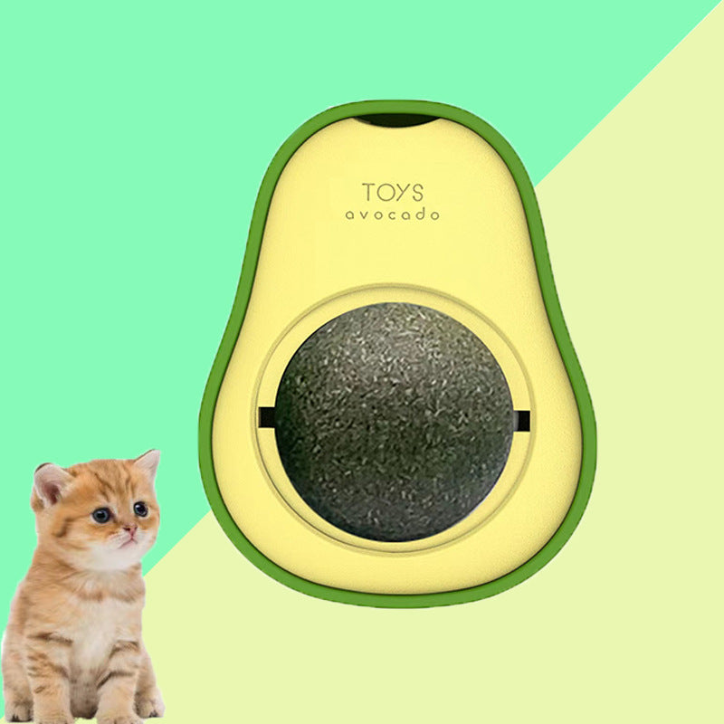 Juguete multifuncional con hierba gatera para gatos, aguacate, menta, artefacto giratorio de autocuración 360, suministros para mascotas