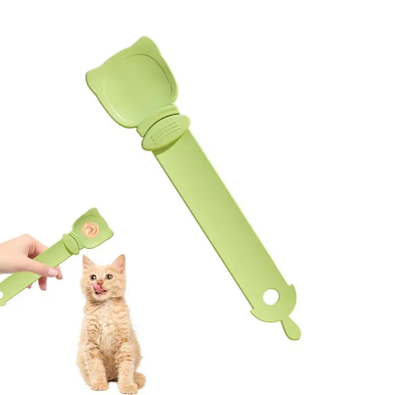 Cat Strip Feeder, Cat Strip Happy Spoon, Cat Wet Food Spoon Portable Cat Feeding Spoon Reuseable Cat Strip Spoon Lickable Pet Feeder Spoon Pets Cat Food Accessories, Cat Strip Squeeze Spoon