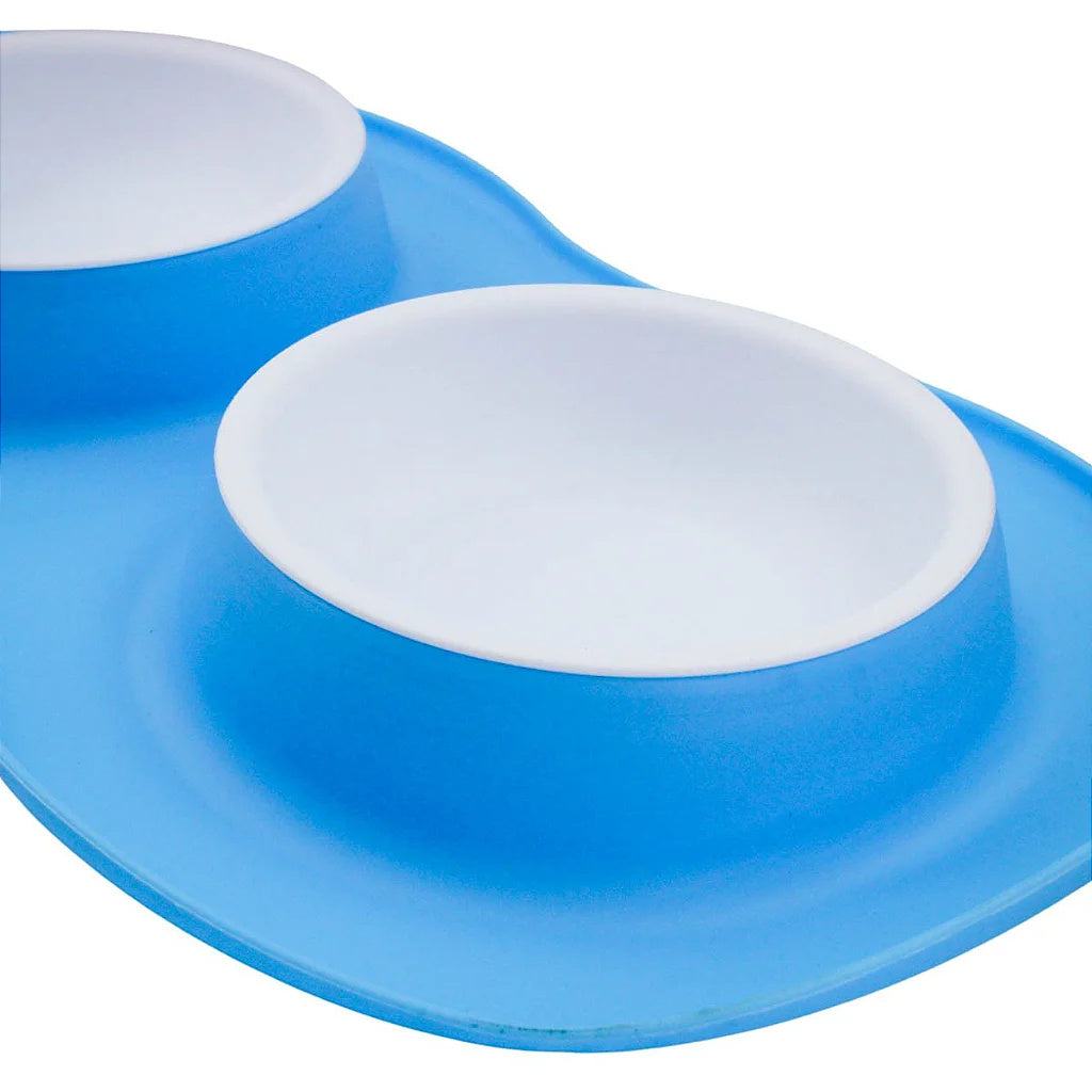 Gamelle double en silicone pour nourriture et eau pour chien et chat