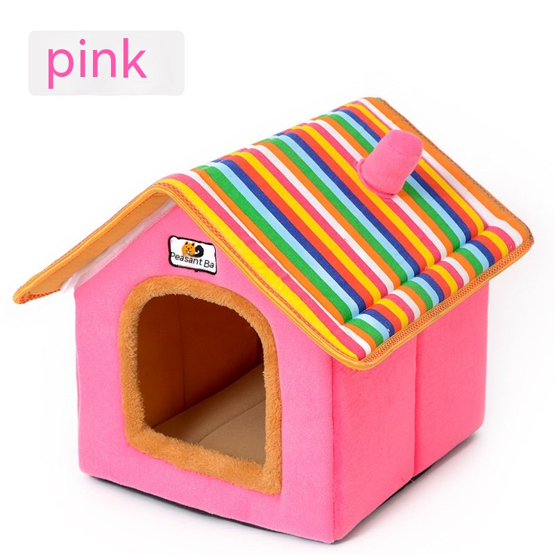 Cama De Invierno Para Mascotas Perro Extraíble Y Lavable WOWO Chimney House