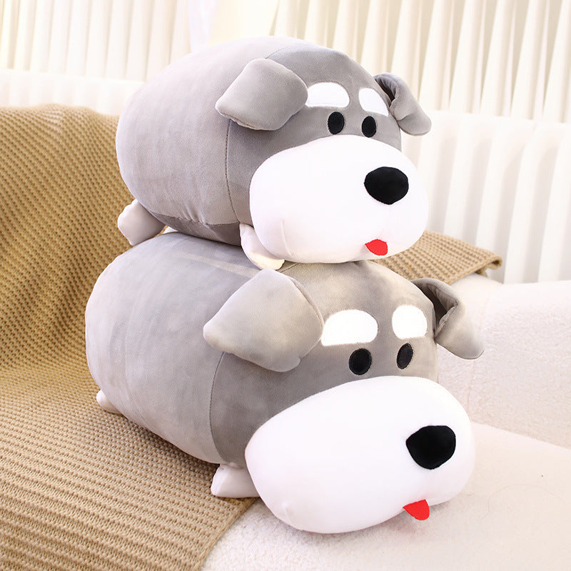 Cute Soft Lying Posture Schnauzer Doll Plush Toys