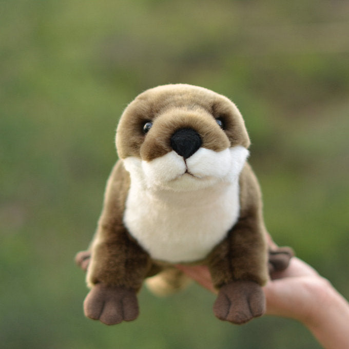 Simulation de loutre en peluche, poupée animale, Expert en pêche