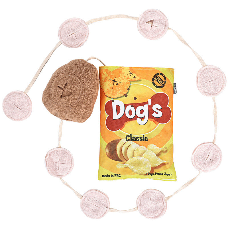 Dog Fashion Personality Potato Chips Plush Toy