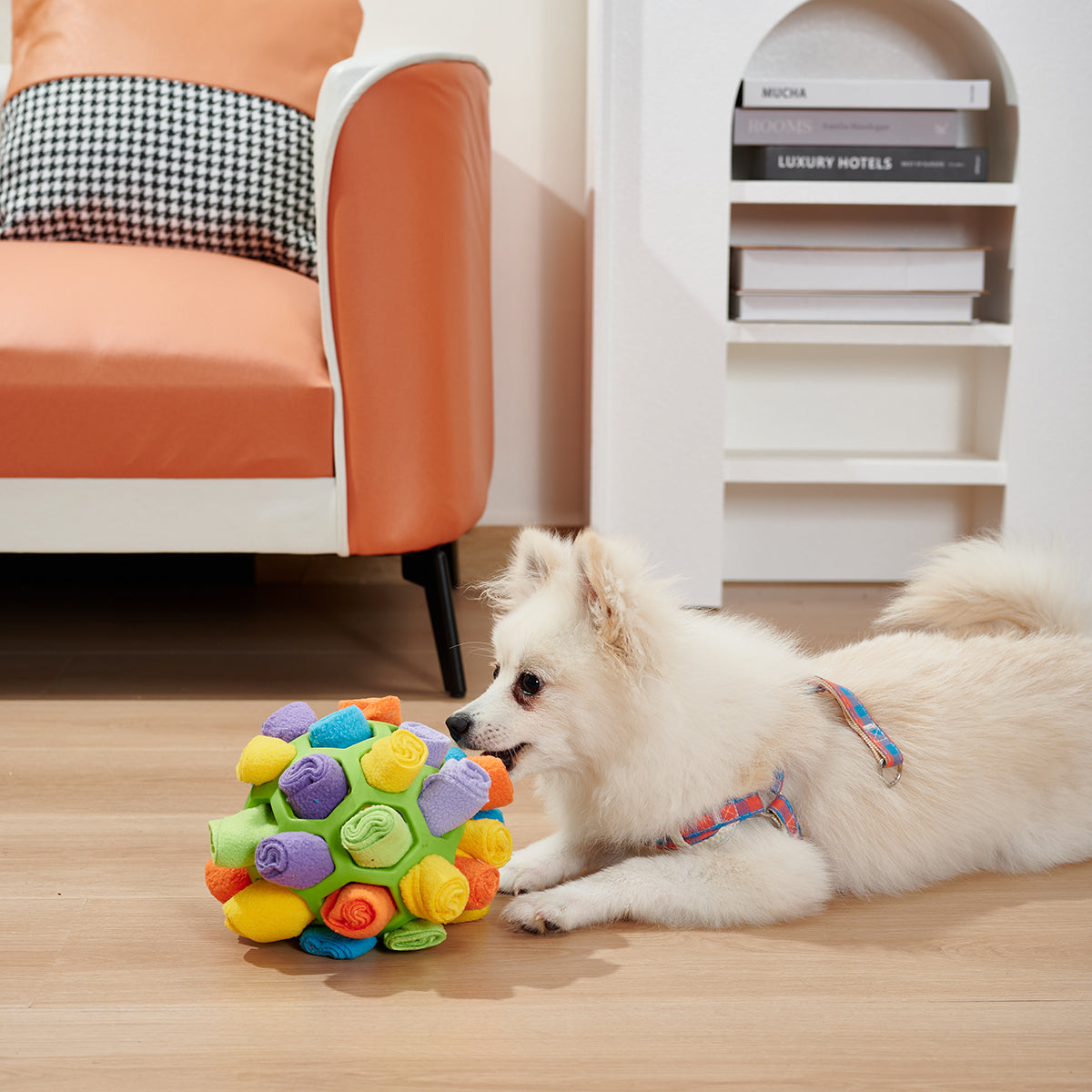 Juguetes de rompecabezas con pelota para olfatear perros, aumenta el coeficiente intelectual, alimentador de dispensación lenta, juguete para olfatear, juego de entrenamiento para mascotas, juguete de inteligencia 