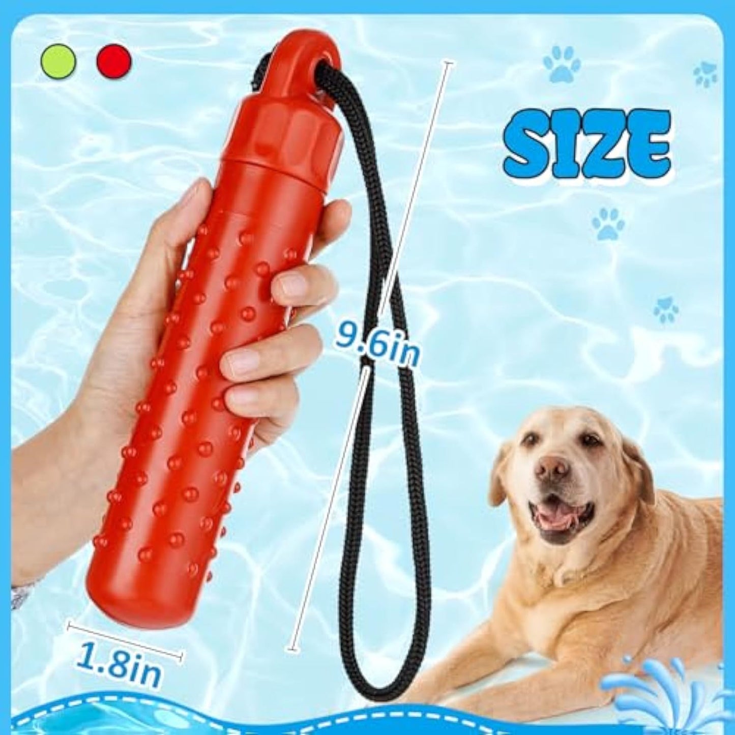 Floating Dog Pool Toys - Interactive Fetching Dog Water Toys For Hiding Food, Lightweight TPR Bumper Toys With Rope For Summer Outdoor Dogs Training Playing