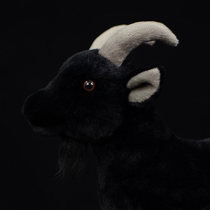 Fashionable Simple Black Goat Shaped Plush Toy