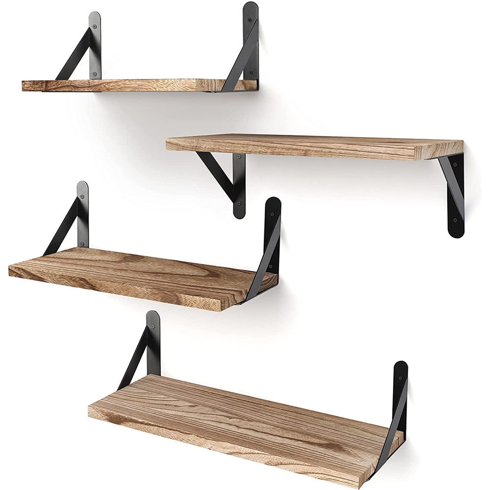 Solid Wood Flat Partition Wooden Wall Shelf