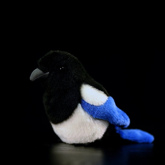 Black Magpie Doll Plush Pendant