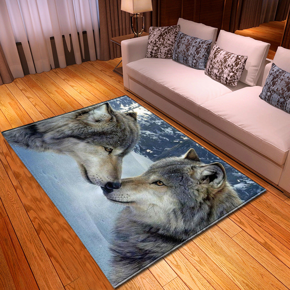 Alfombra grande de animales para decoración del hogar.