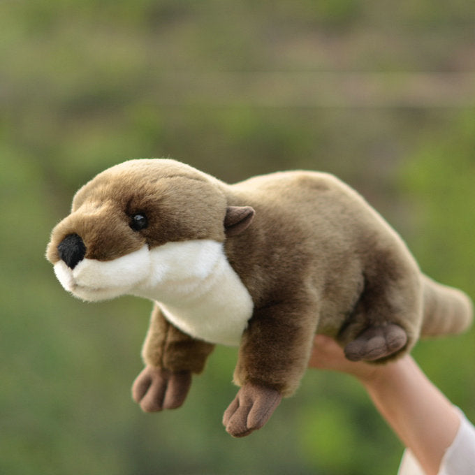 Simulation de loutre en peluche, poupée animale, Expert en pêche