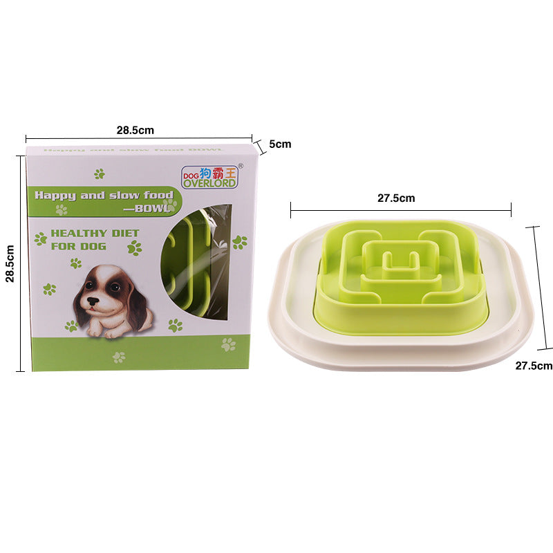 Anti-choking dog bowl slow food bowl