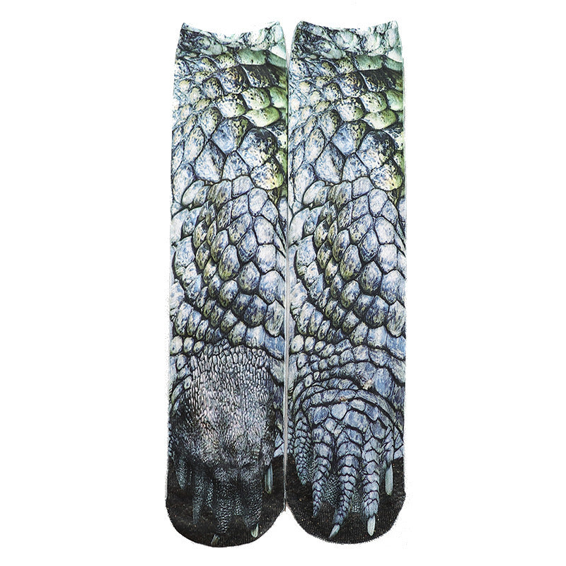 3D animal print socks