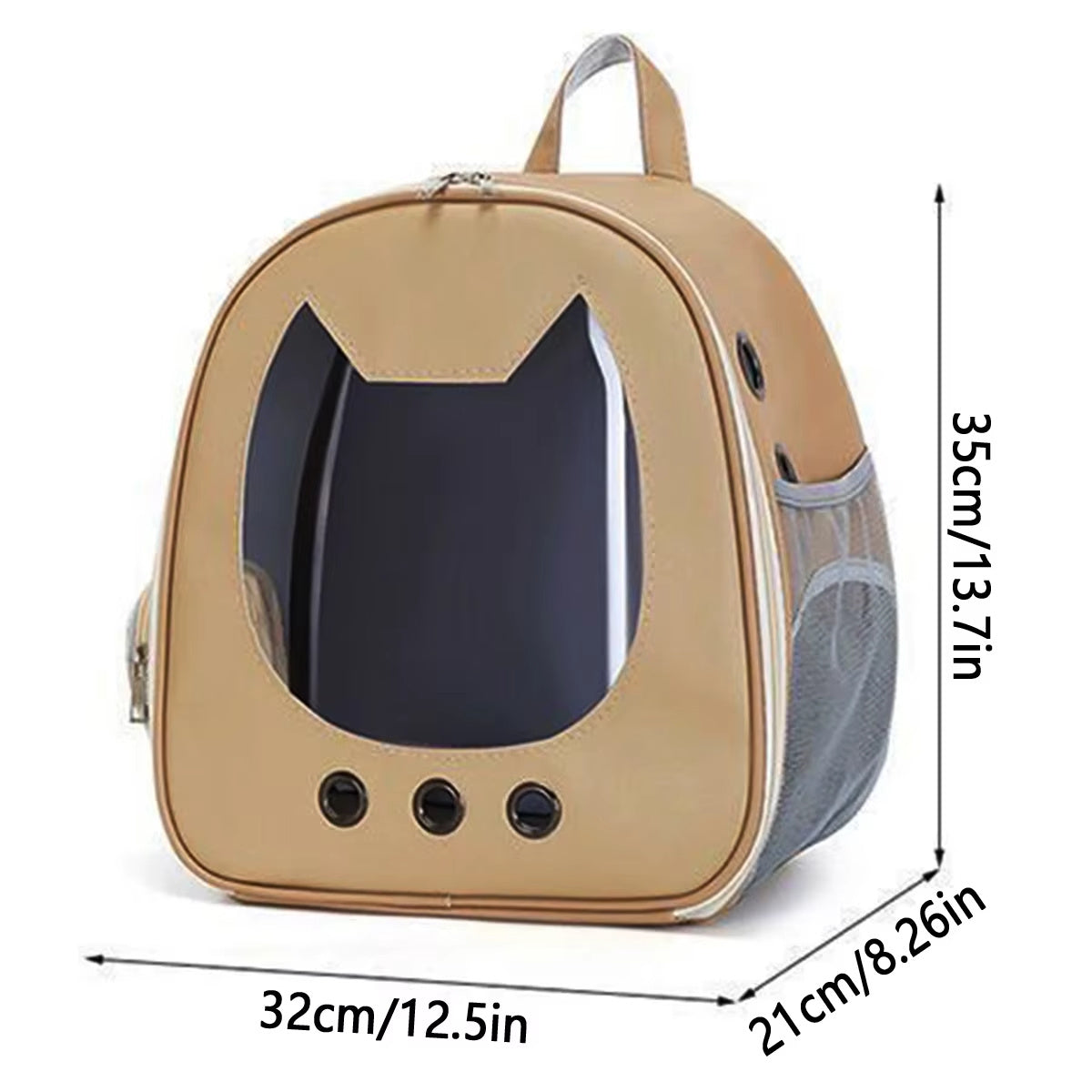 Bolsa de transporte para gatos, mochila para mascotas, bolsa de hombro portátil para viajes al aire libre para gatos, bolsa de transporte para gatos, bolsa de transporte para perros transpirable de gran capacidad