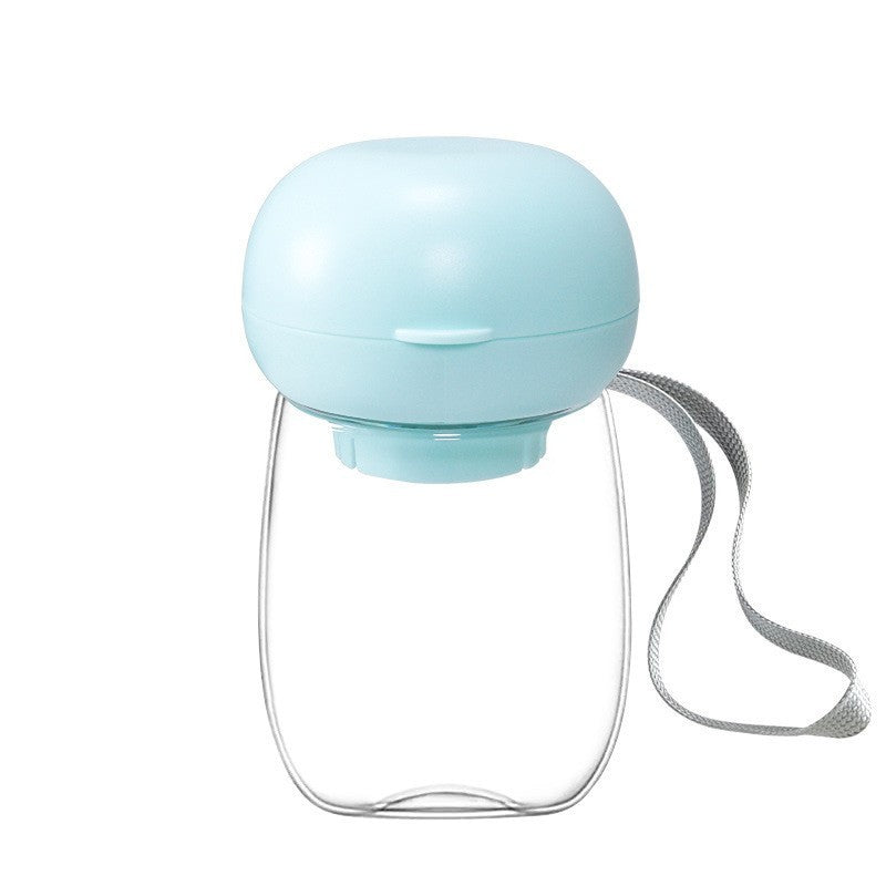 Bouteille d'eau portable pour animaux de compagnie, bol d'alimentation pour voyage en plein air avec cordon pour petits et moyens chats et chiens, fournitures pour animaux de compagnie, résistance aux hautes températures