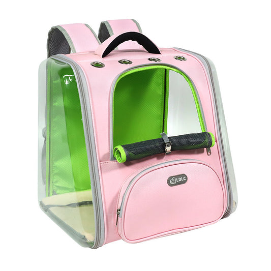 Mochila de plástico transparente para mascotas con ventana