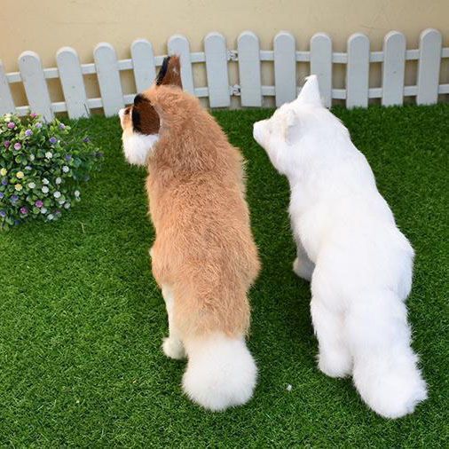 Modelo animal de juguete de peluche de zorro de simulación