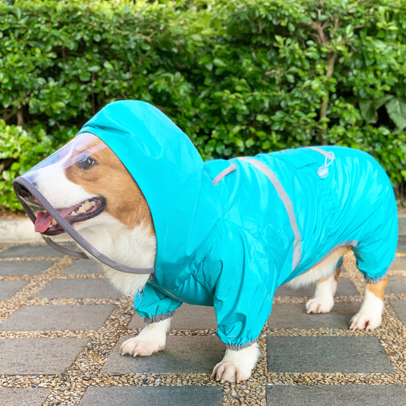 Chubasquero para perros Ropa impermeable para mascotas de cuatro patas